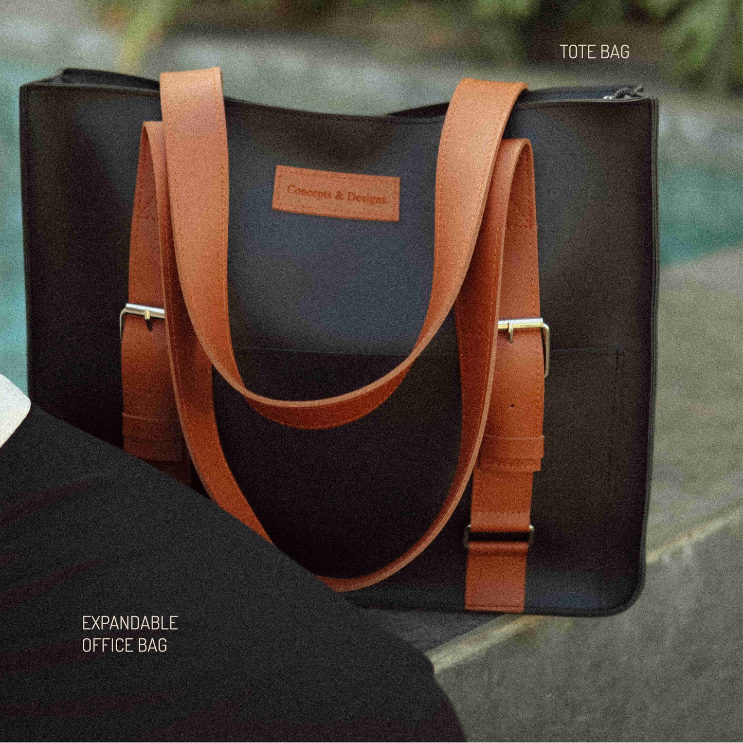 Brussels Expandable Office Leather Tote Bag / Laptop Bag