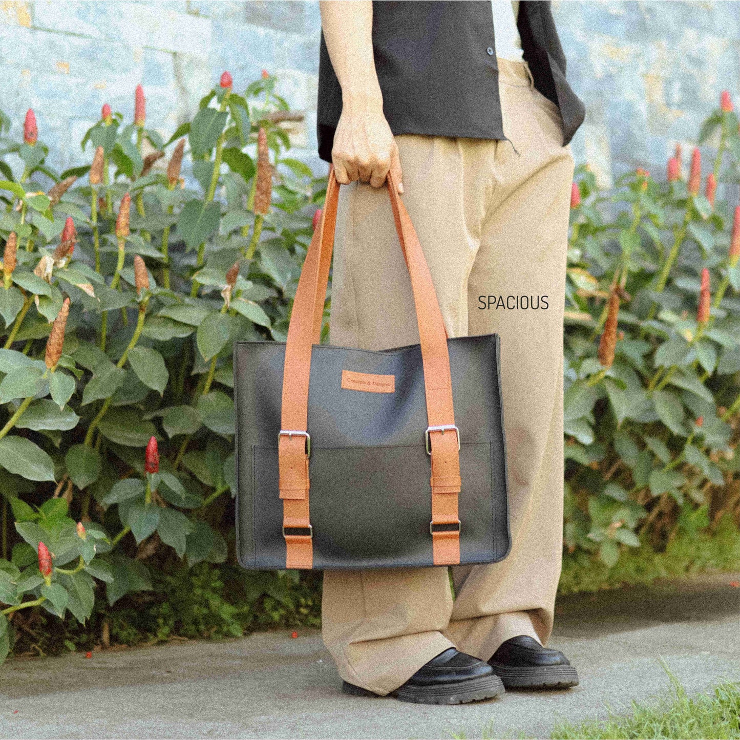Brussels Expandable Office Leather Tote Bag / Laptop Bag