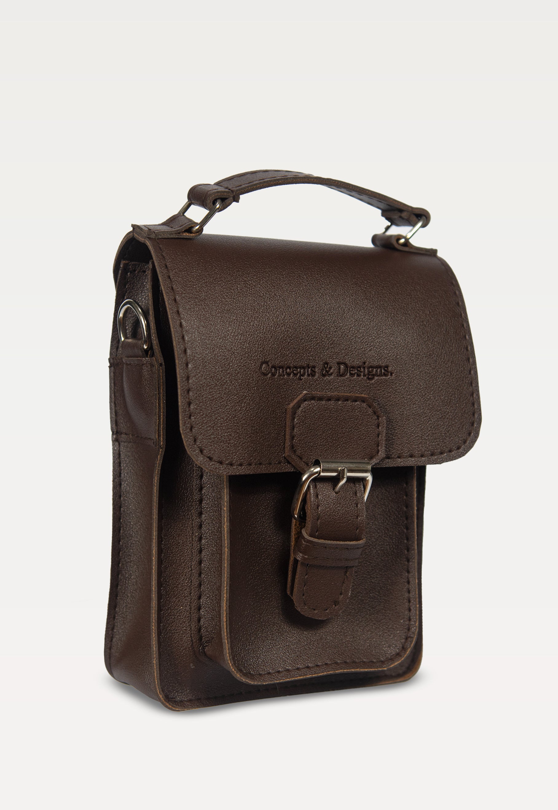 Athens Mini Phone Sling Bag Dark Brown