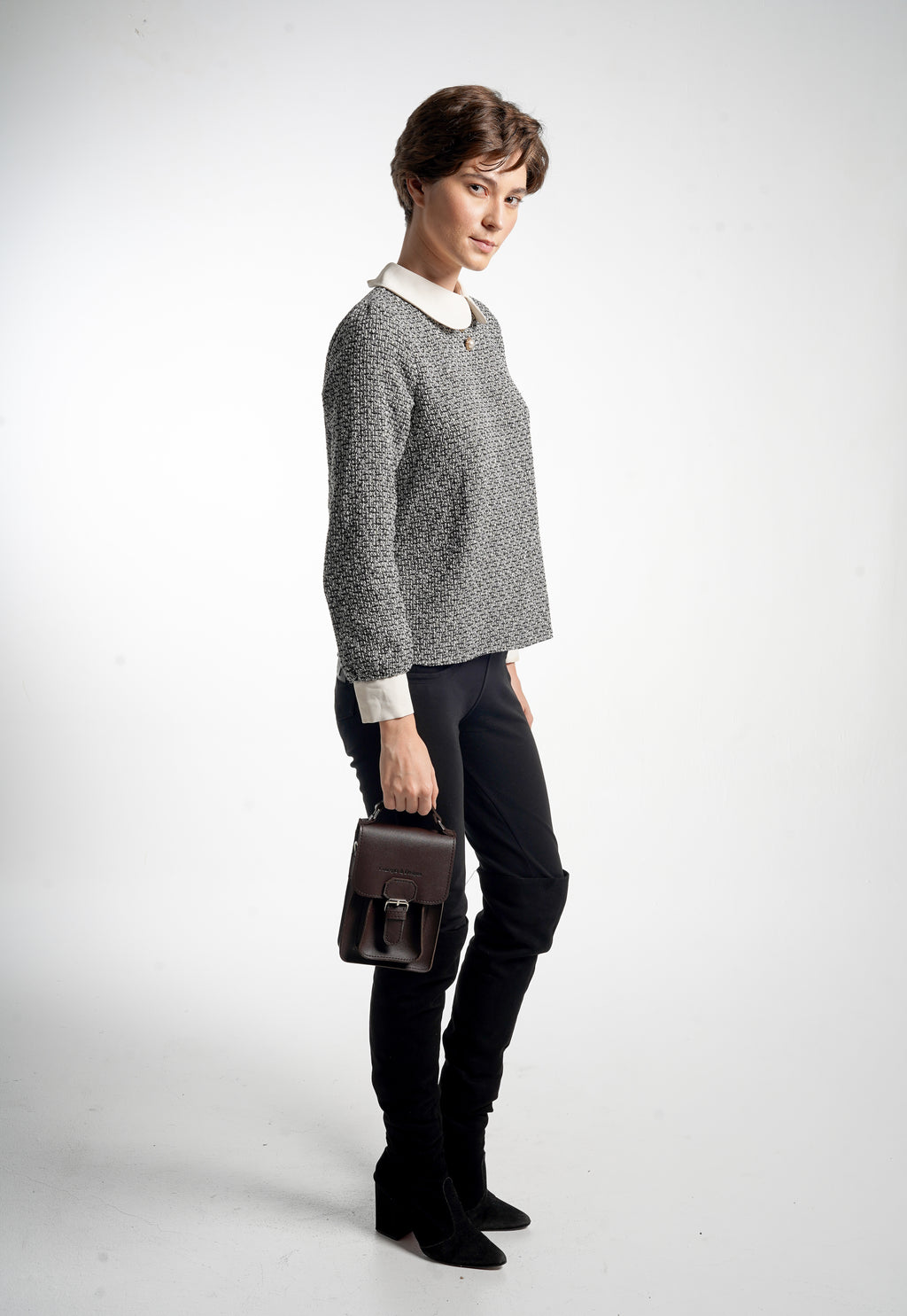 Athens Mini Phone Sling Bag Dark Brown