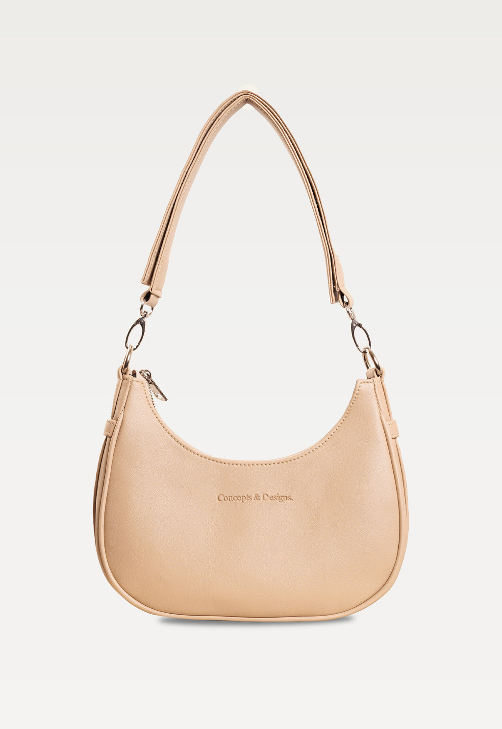 Verona Crescent Shoulder Bag Light Beige