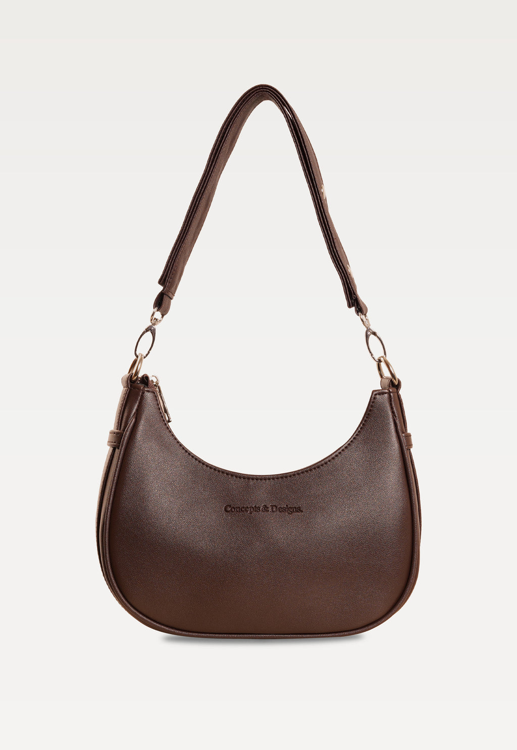 Verona Crescent Shoulder Bag Brown