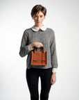 Cairo Mini Top Handle Bag Chestnut