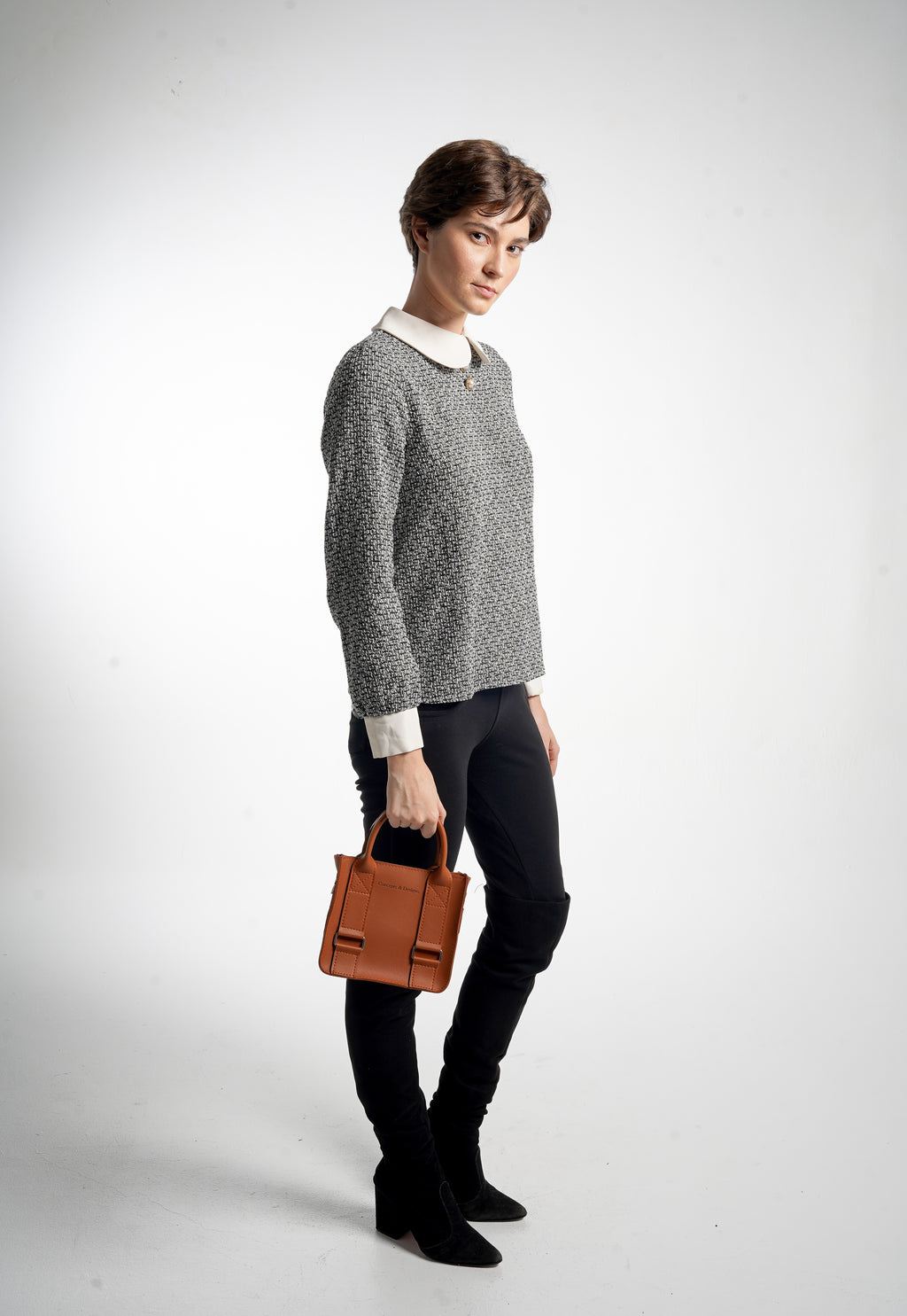 Cairo Mini Top Handle Bag Chestnut