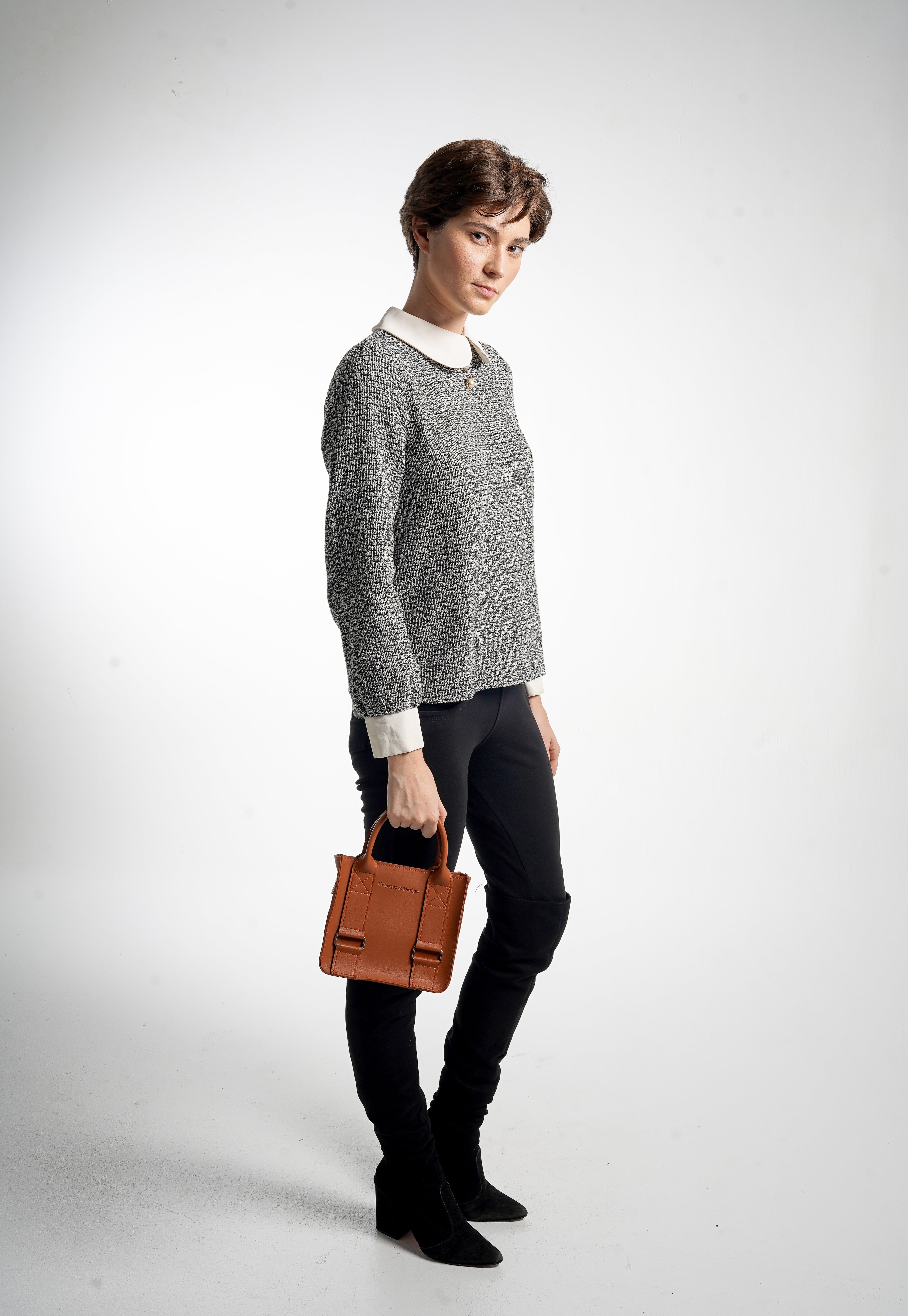 Cairo Mini Top Handle Bag Chestnut