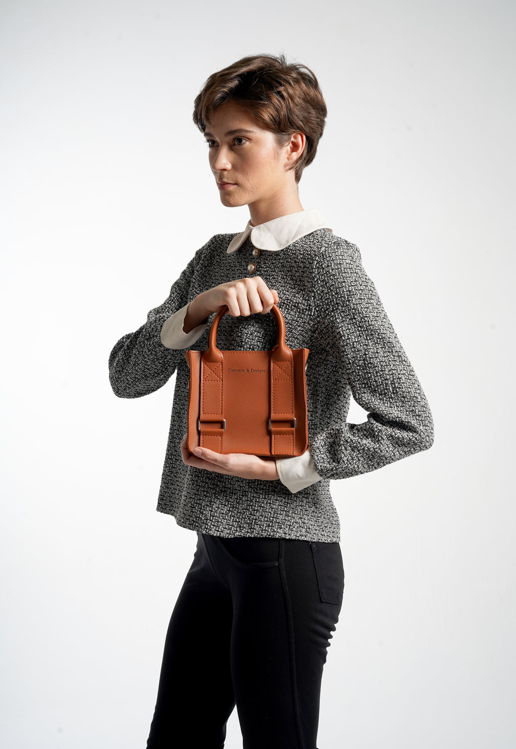 Cairo Mini Top Handle Bag Chestnut