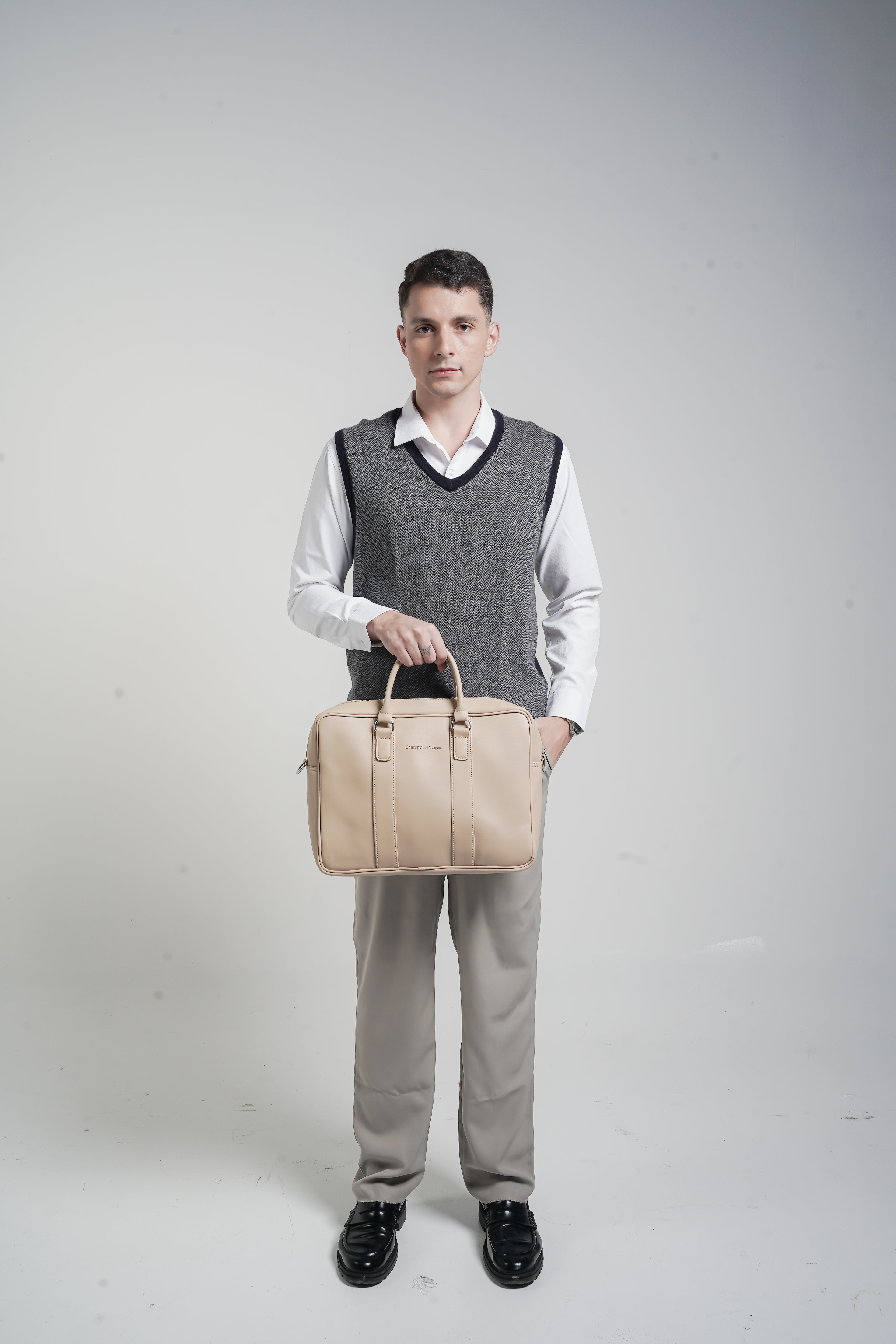 Bolton Laptop Bag Light Beige