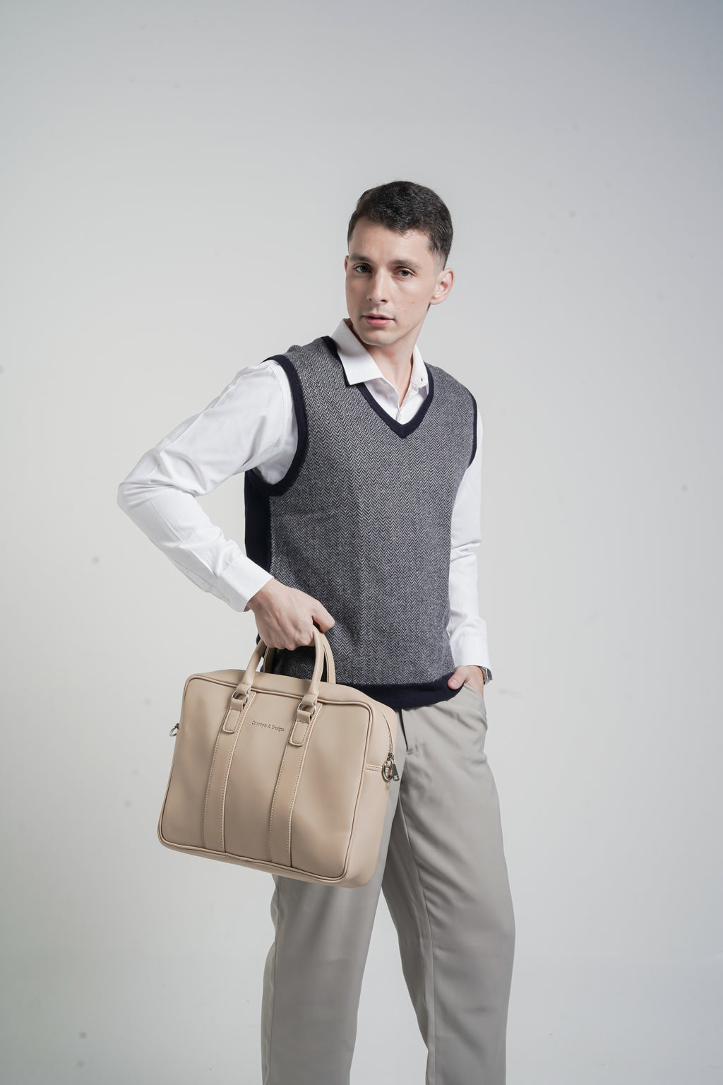 Bolton Laptop Bag Light Beige