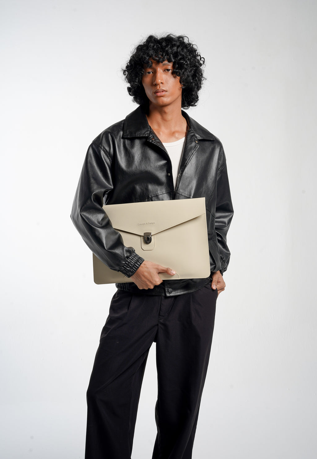 Paris Slim Envelope Laptop Sleeve Beige