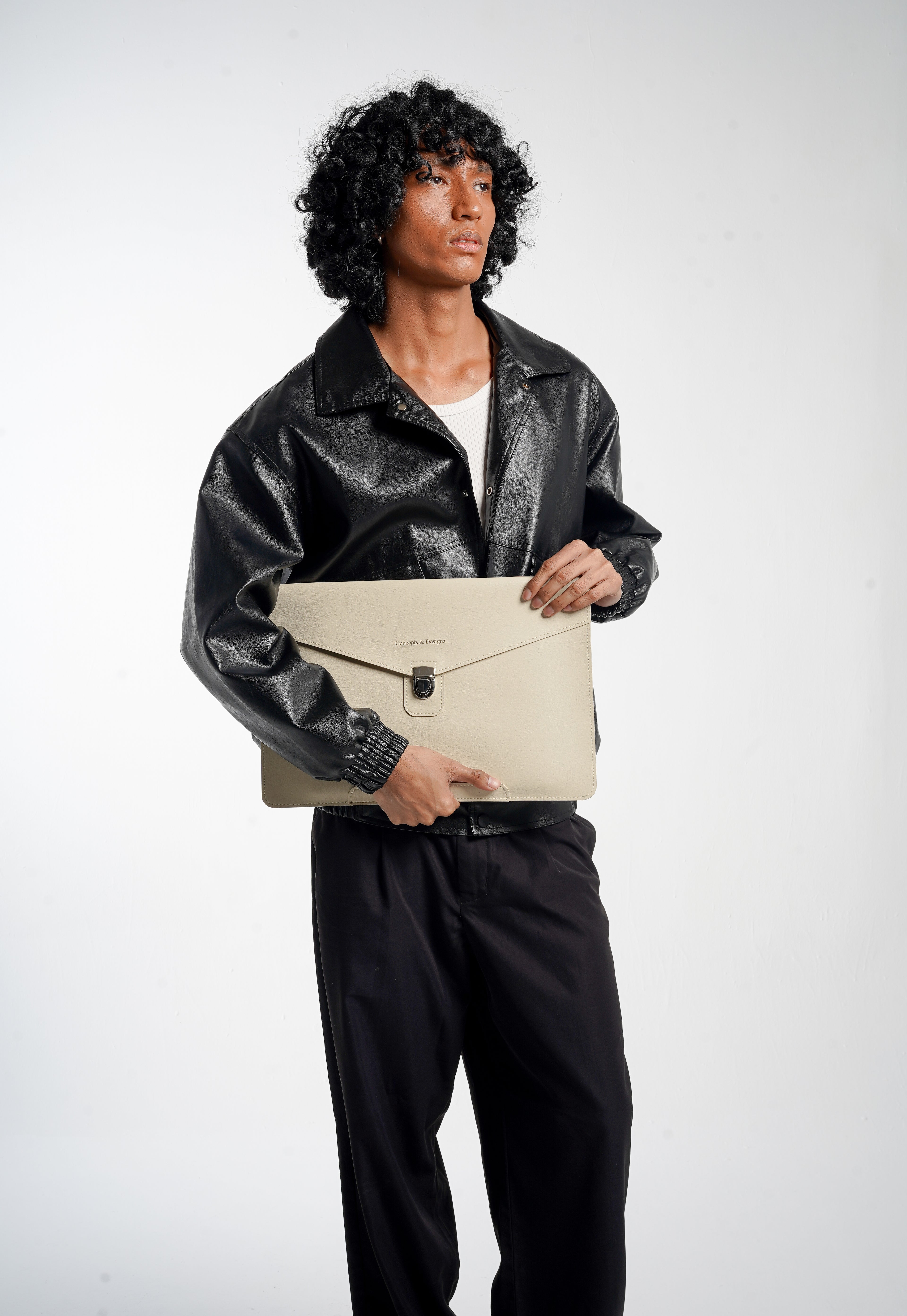 Paris Slim Envelope Laptop Sleeve Beige