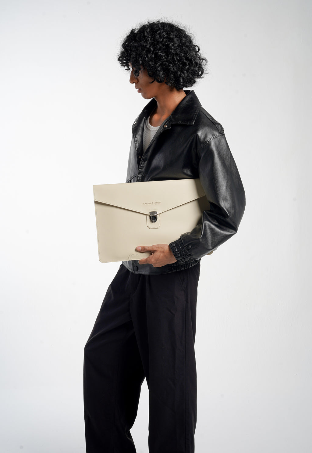 Paris Slim Envelope Laptop Sleeve Beige