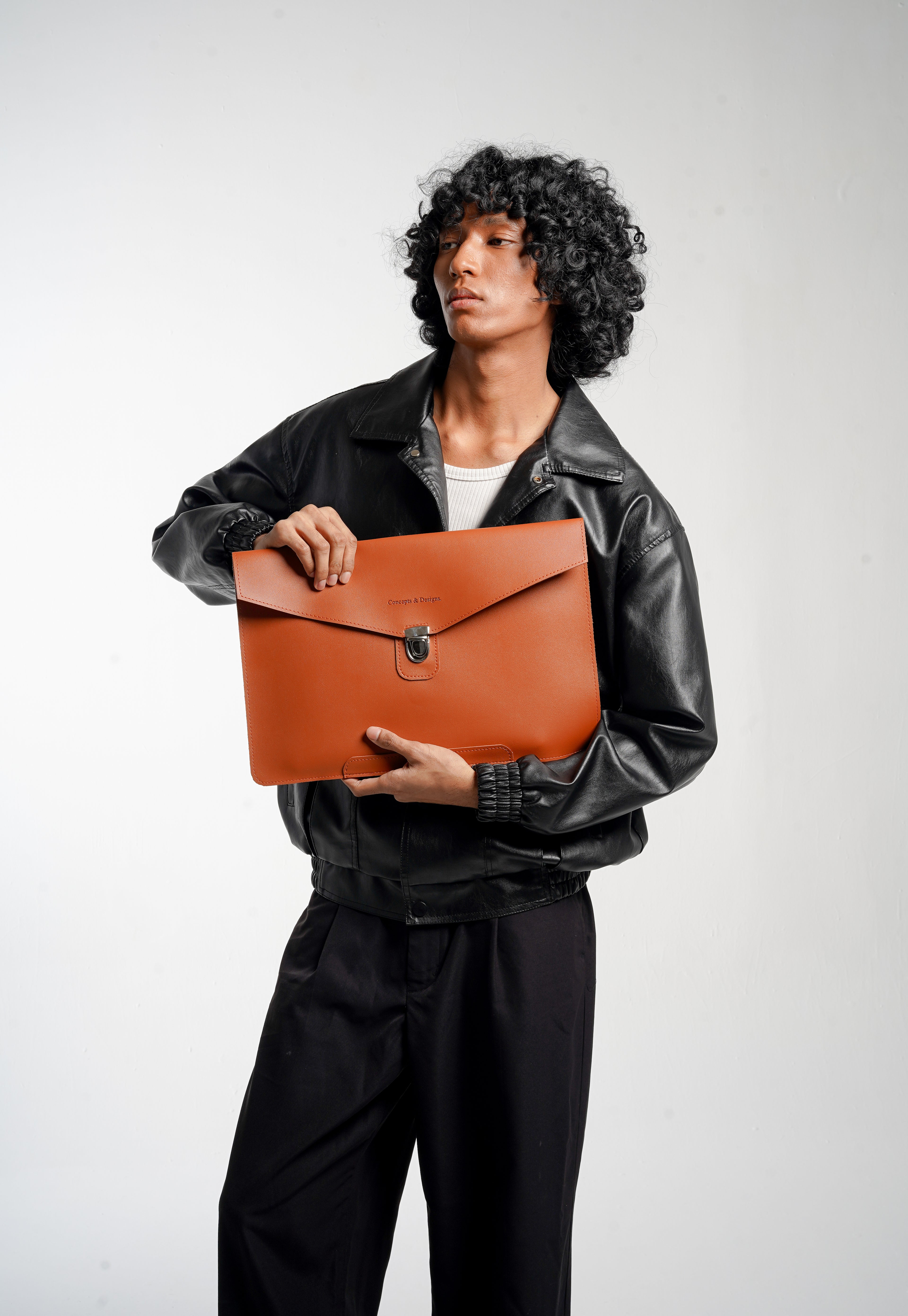 Paris Slim Envelope Laptop Sleeve Chestnut