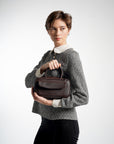 Geneva Elongated Top Handle Bag Brown
