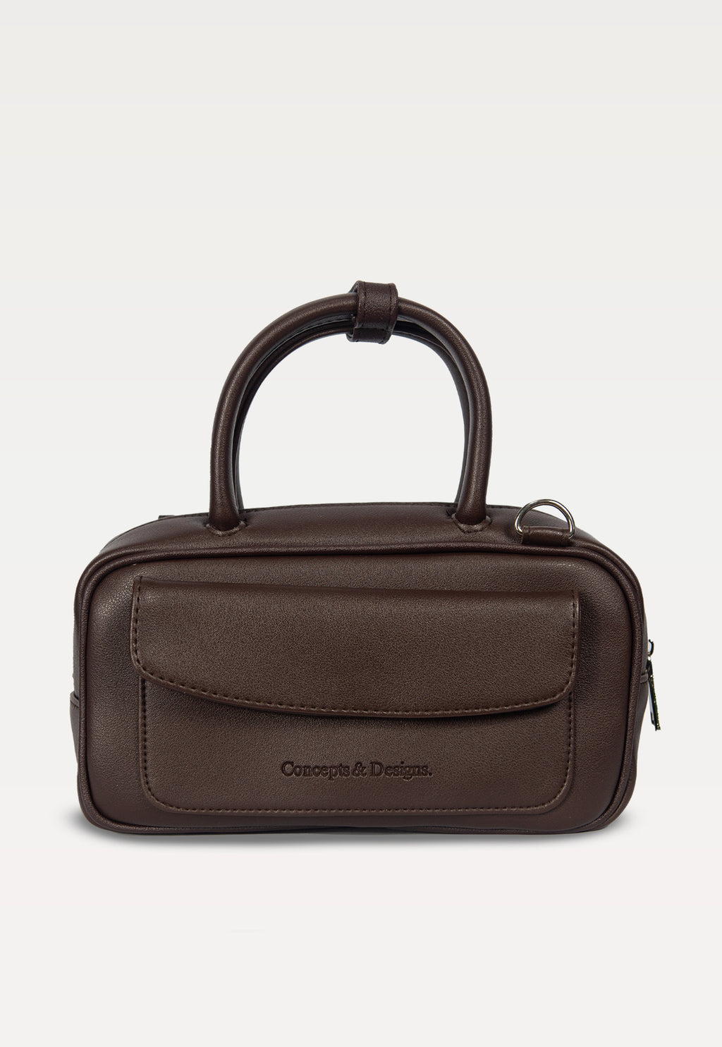 Geneva Elongated Top Handle Bag Brown