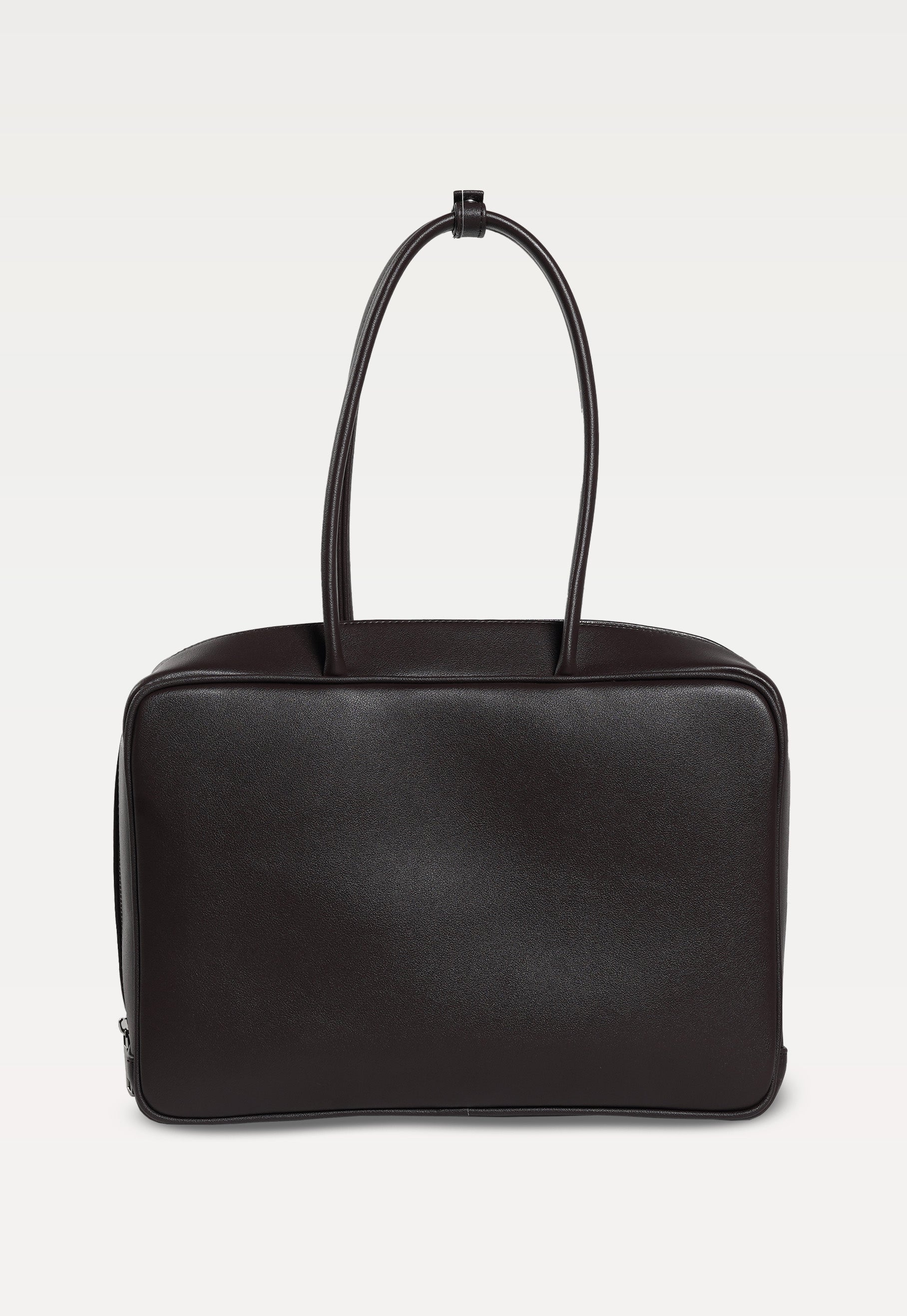 Linz Box Satchel Top Handle Bag Brown