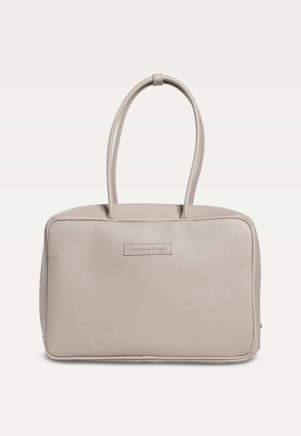 Linz Box Satchel Top Handle Bag Light Beige