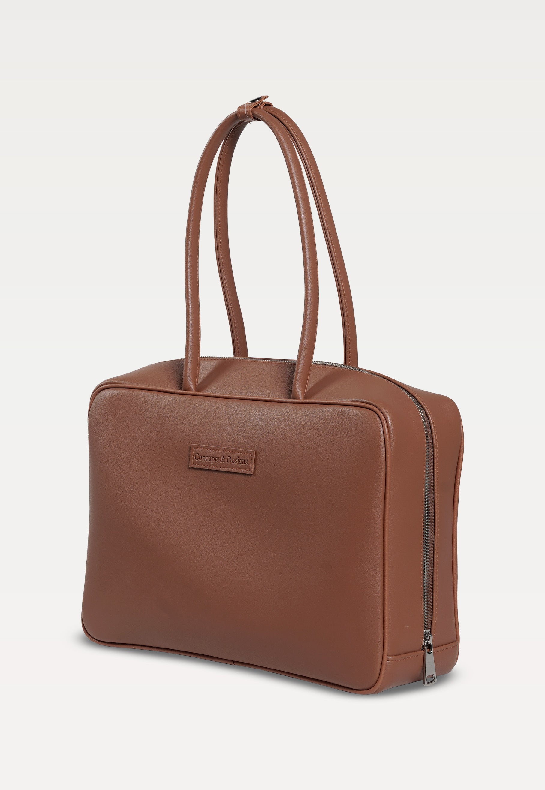 Linz Box Satchel Top Handle Bag Tan