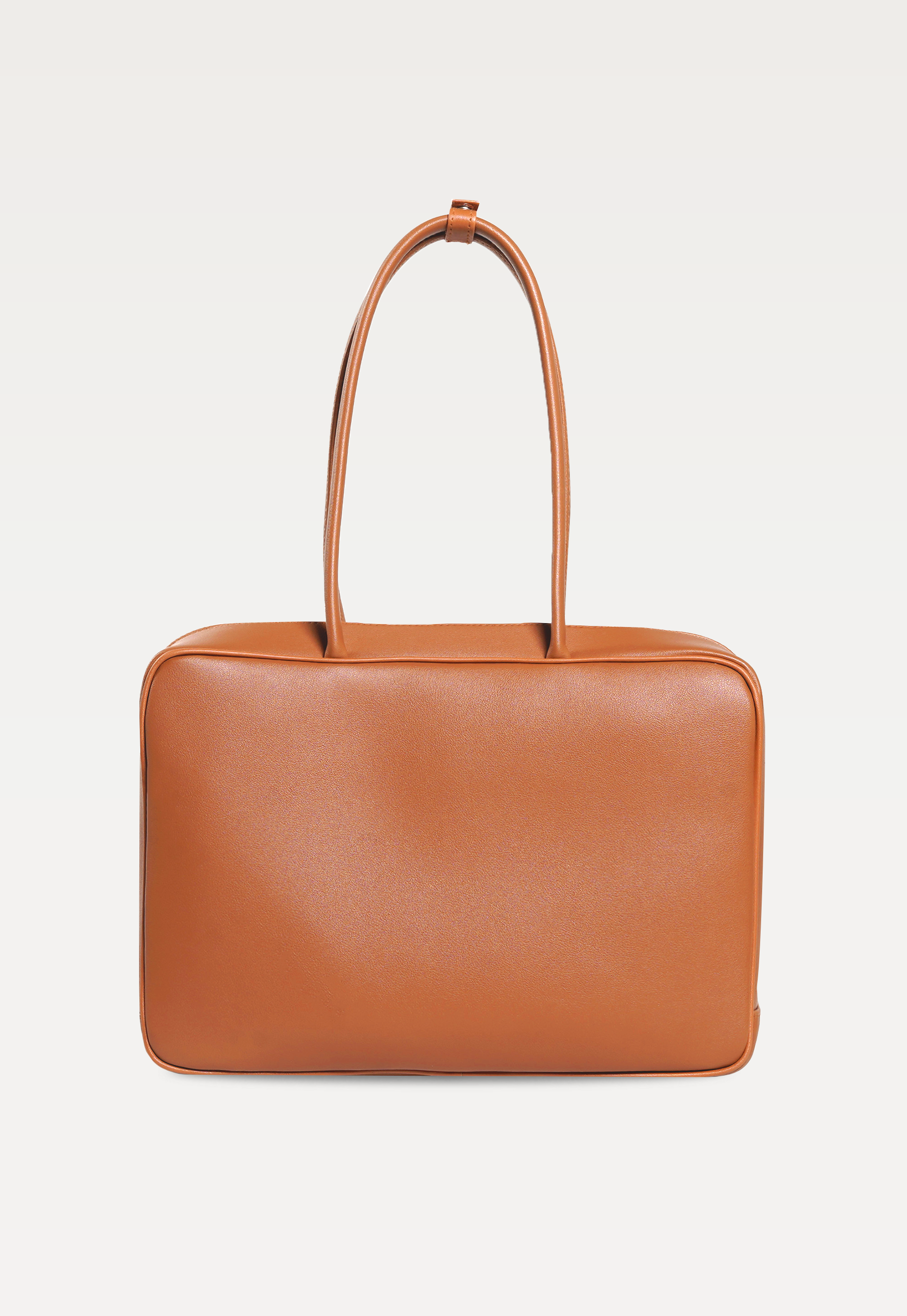 Linz Box Satchel Top Handle Bag Tan