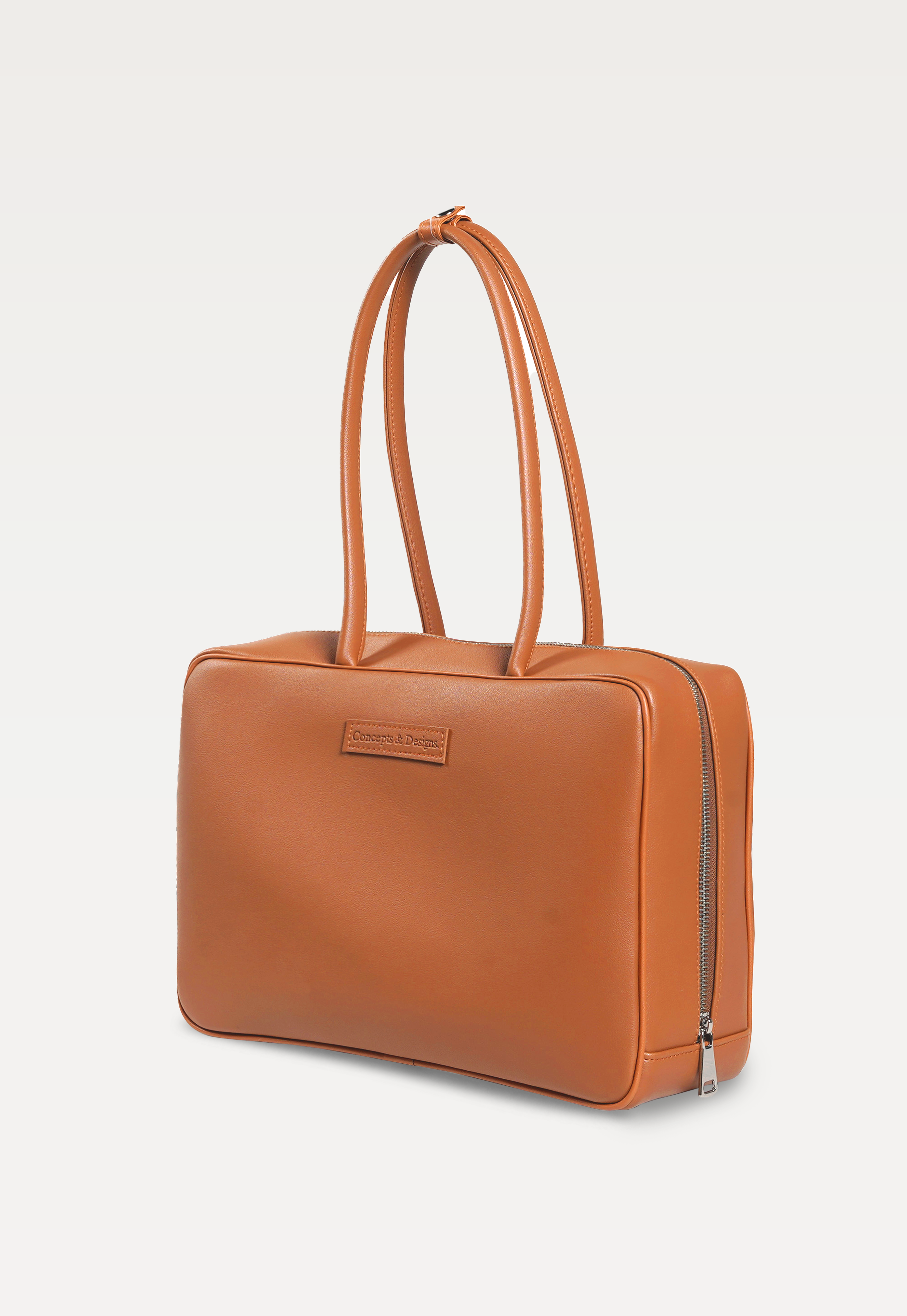 Linz Box Satchel Top Handle Bag Tan