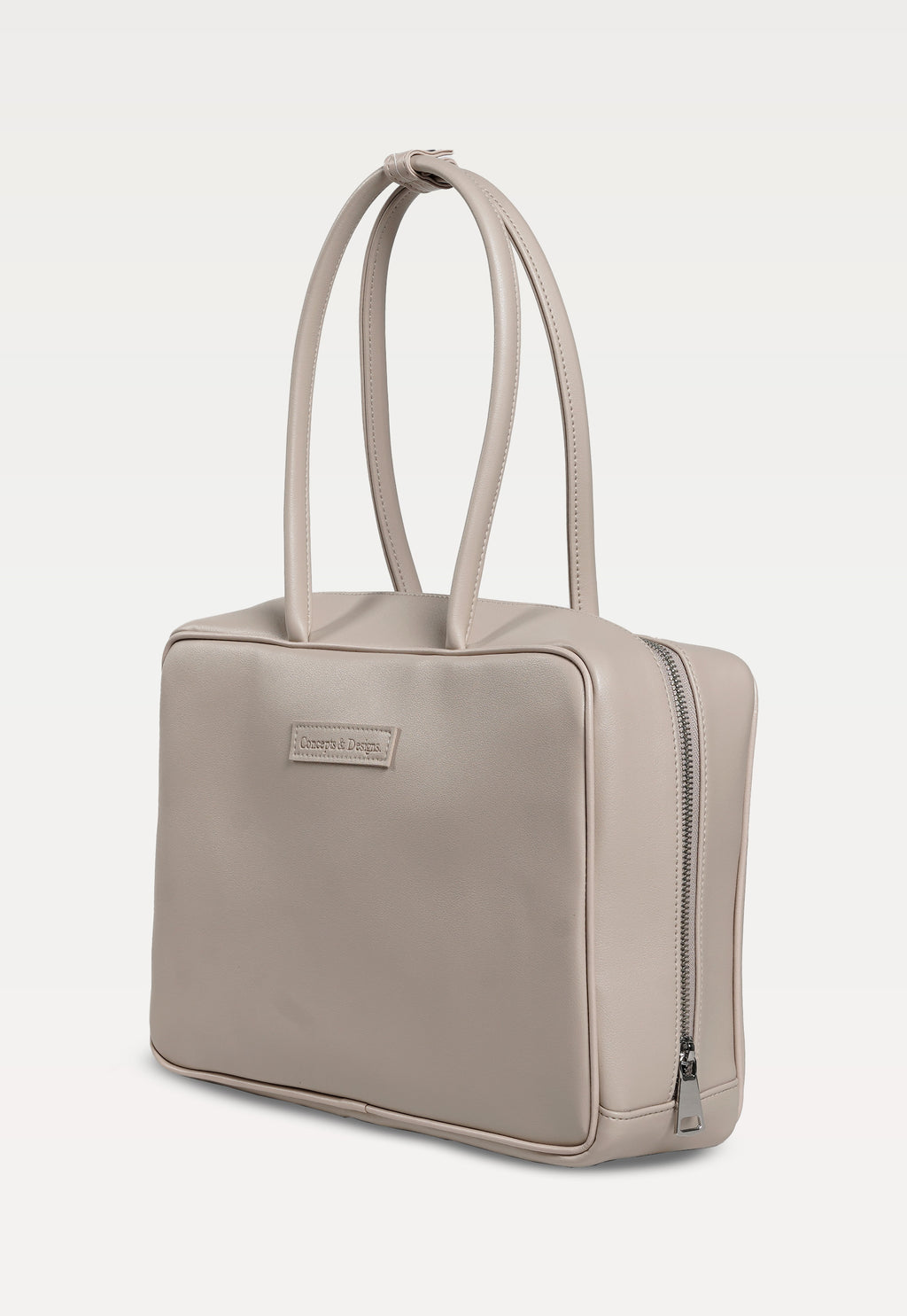 Linz Box Satchel Top Handle Bag Light Beige