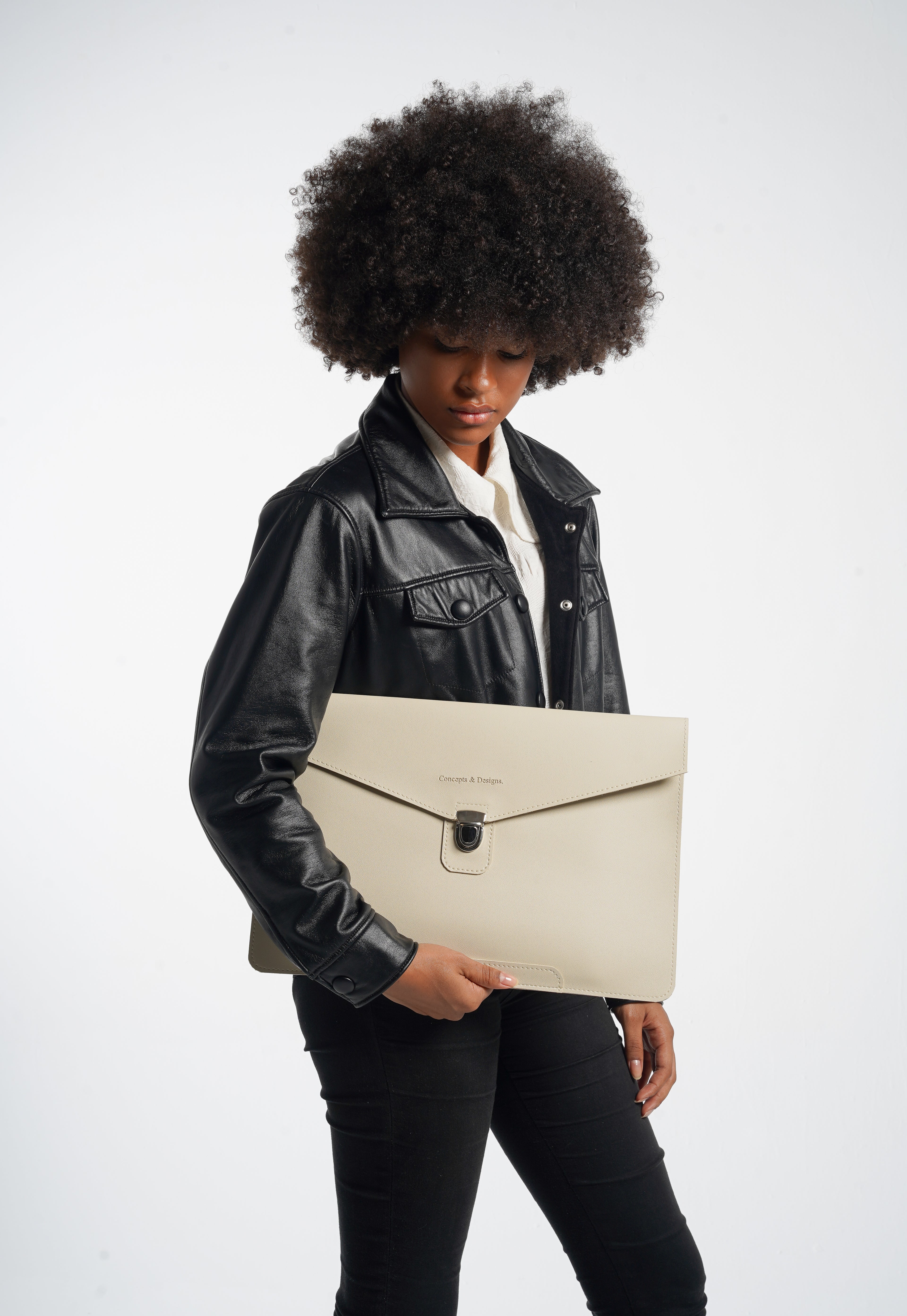 Paris Slim Envelope Laptop Sleeve Beige