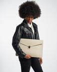 Paris Slim Envelope Laptop Sleeve Beige