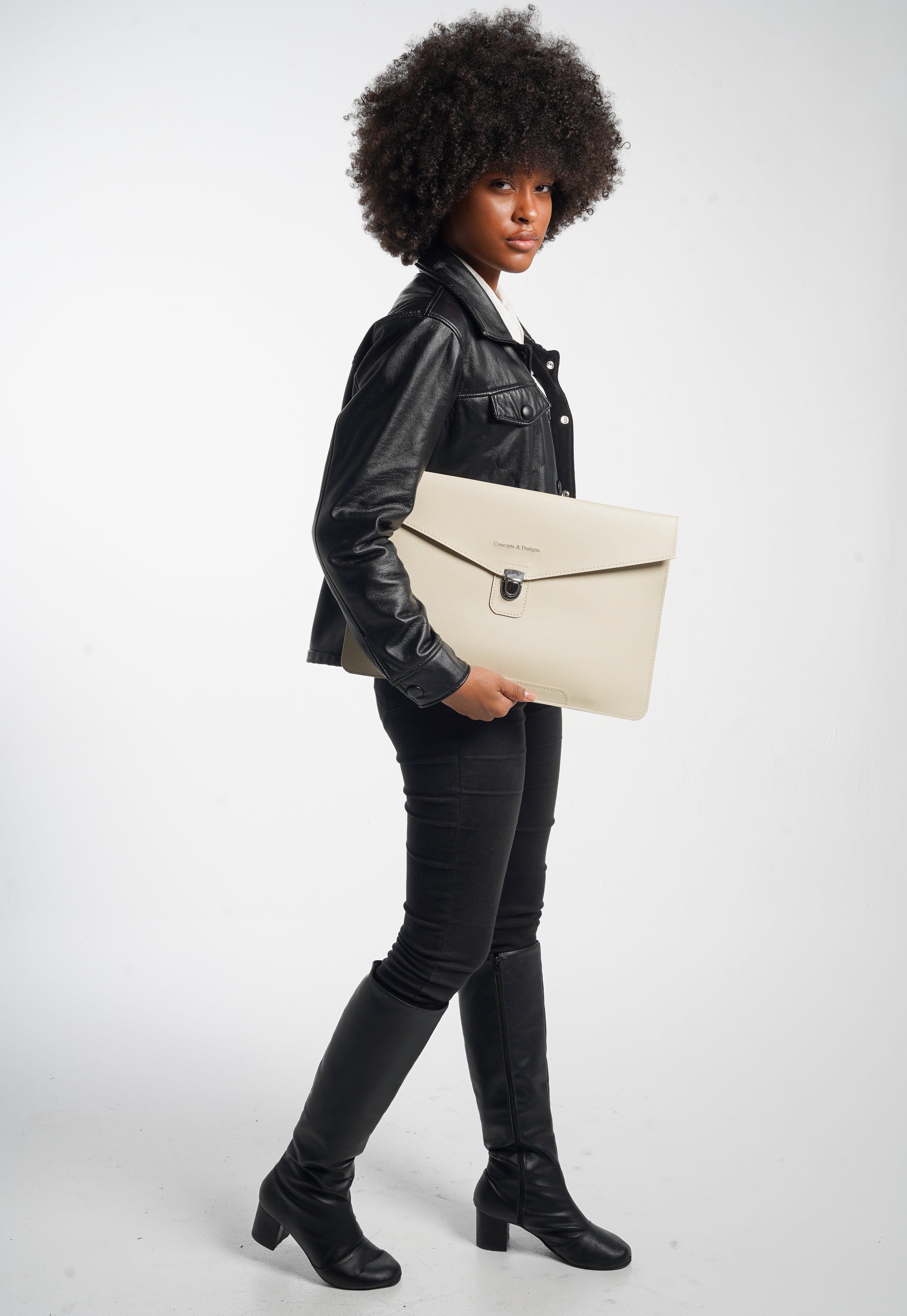 Paris Slim Envelope Laptop Sleeve Beige