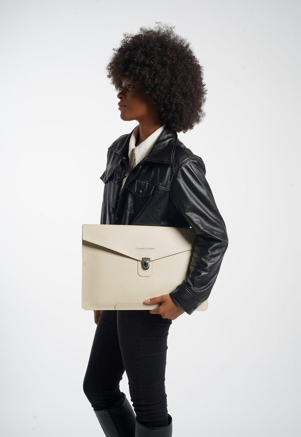 Paris Slim Envelope Laptop Sleeve Beige