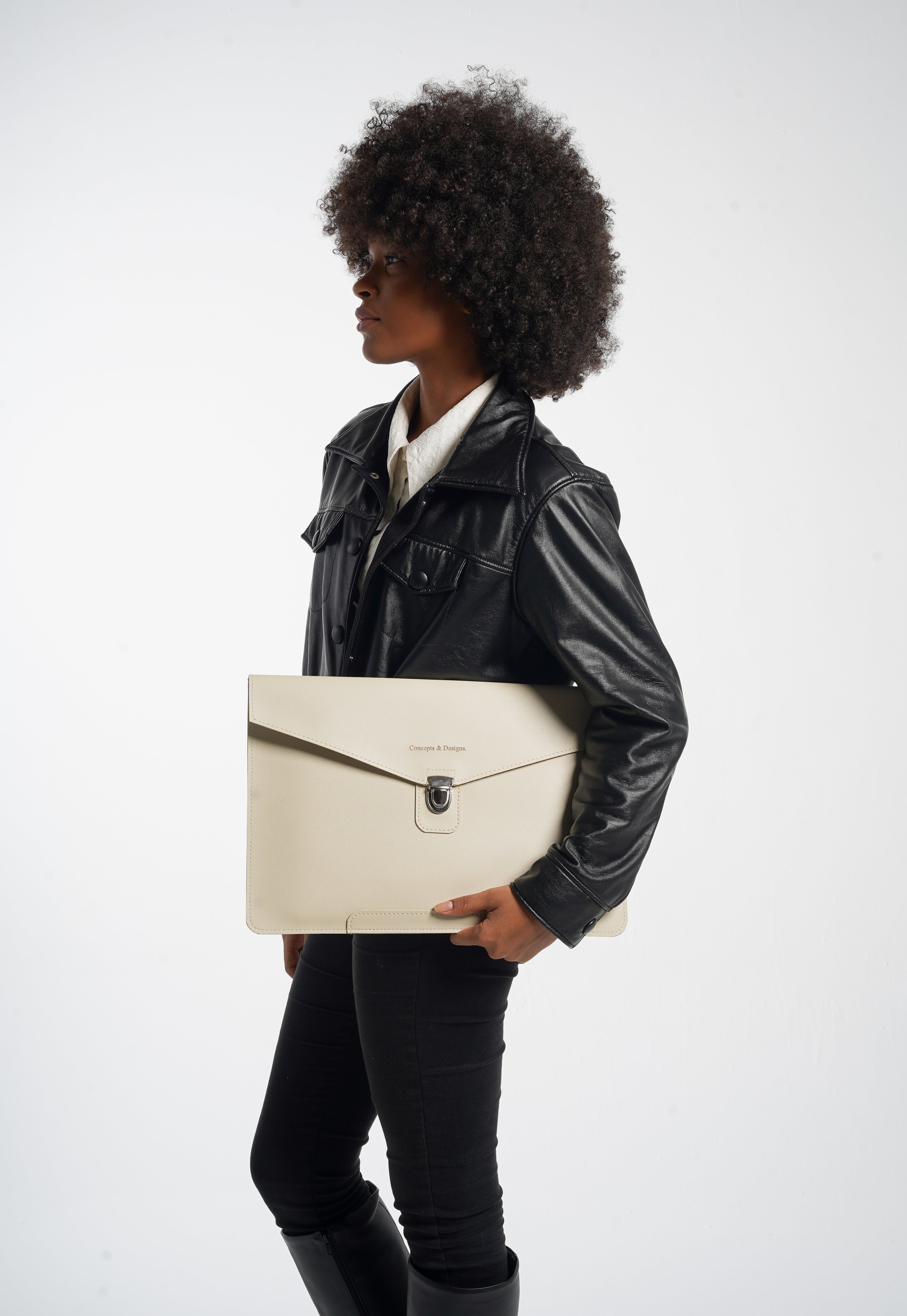 Paris Slim Envelope Laptop Sleeve Beige