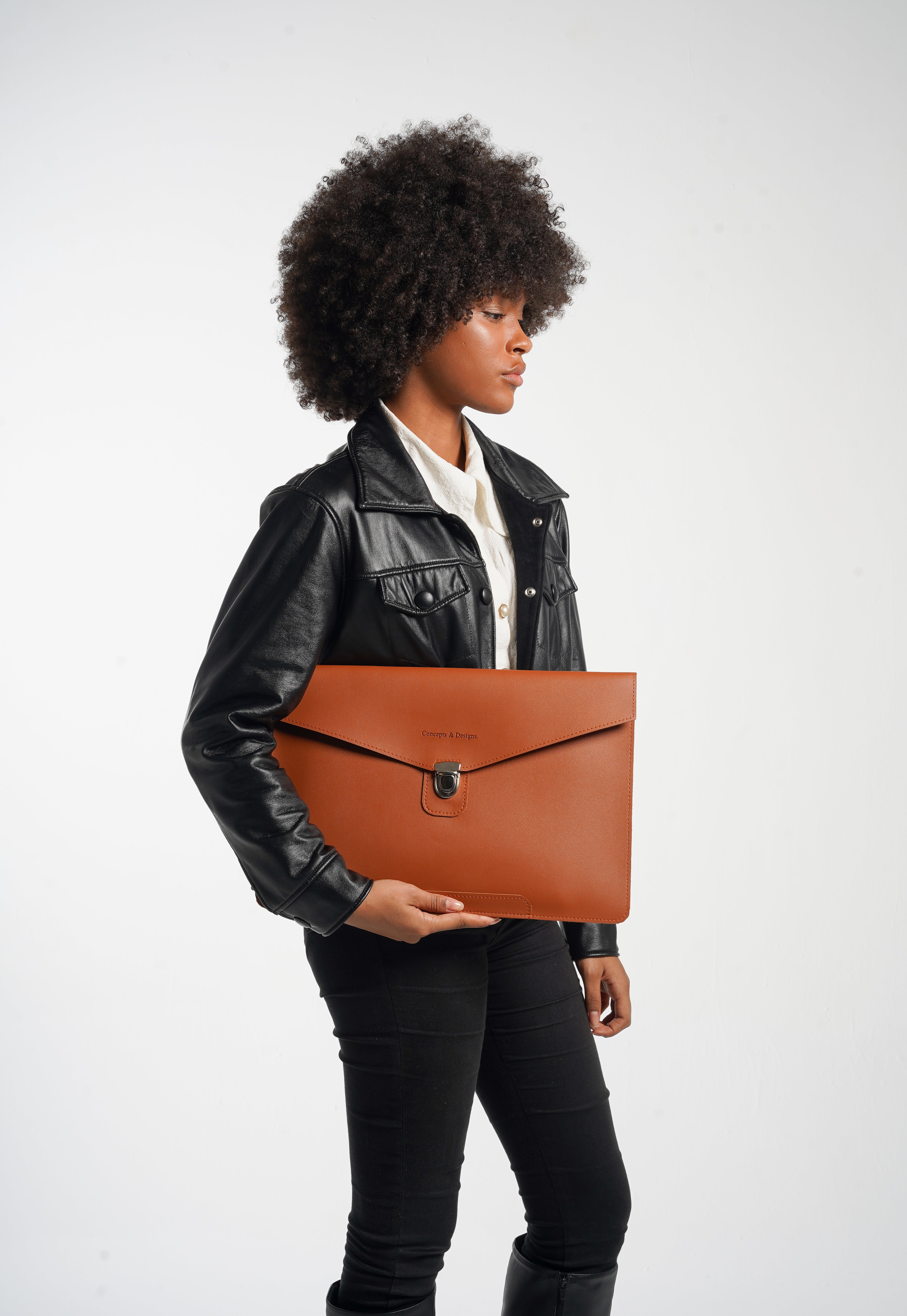Paris Slim Envelope Laptop Sleeve Chestnut