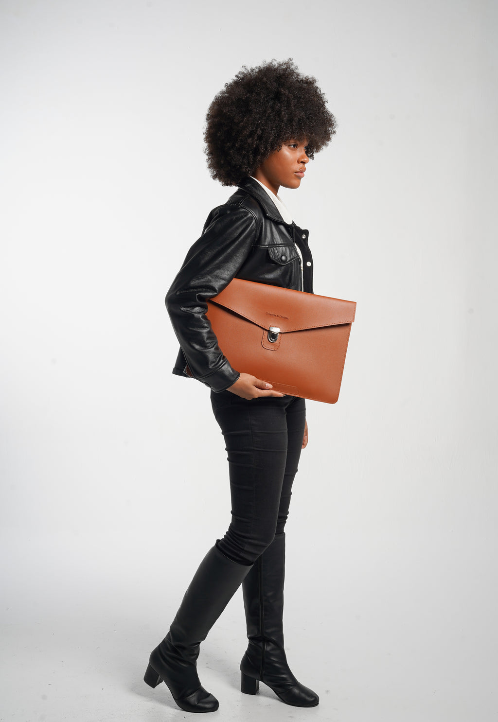 Paris Slim Envelope Laptop Sleeve Chestnut