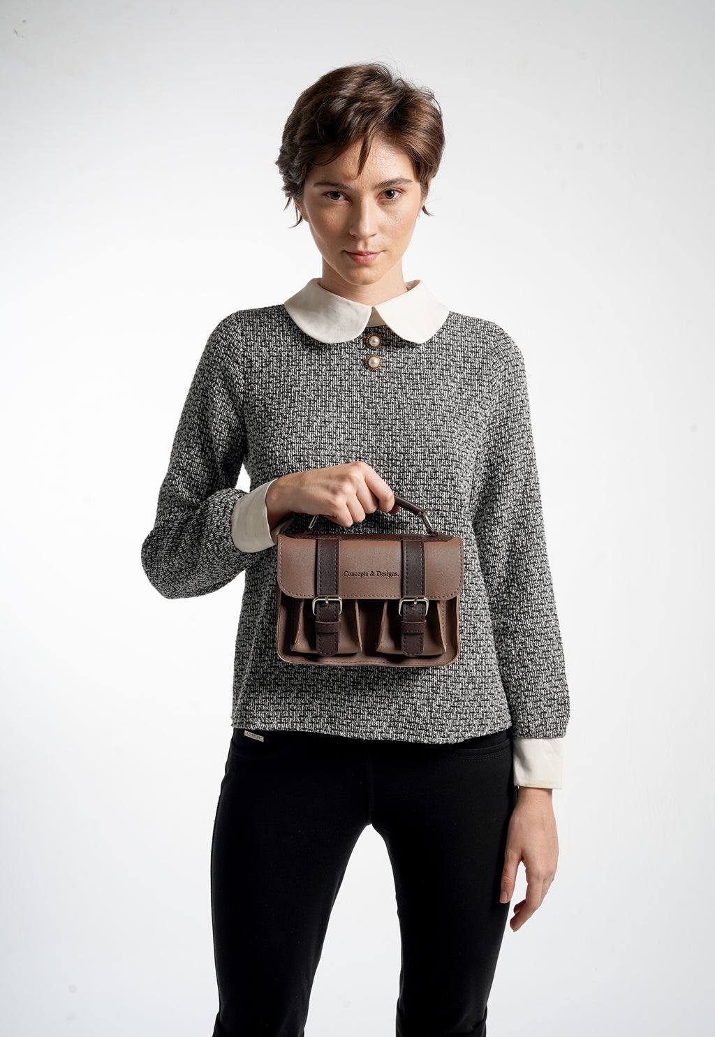 Prague Mini Crossbody Purse Bag Umber