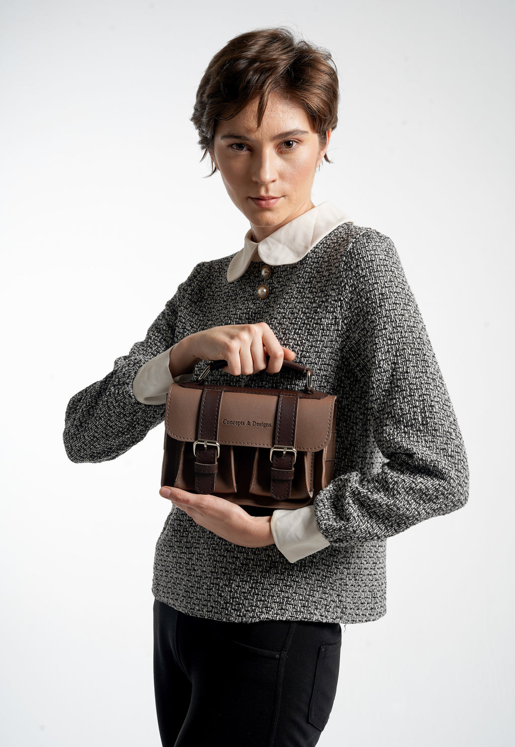 Prague Mini Crossbody Purse Bag Umber