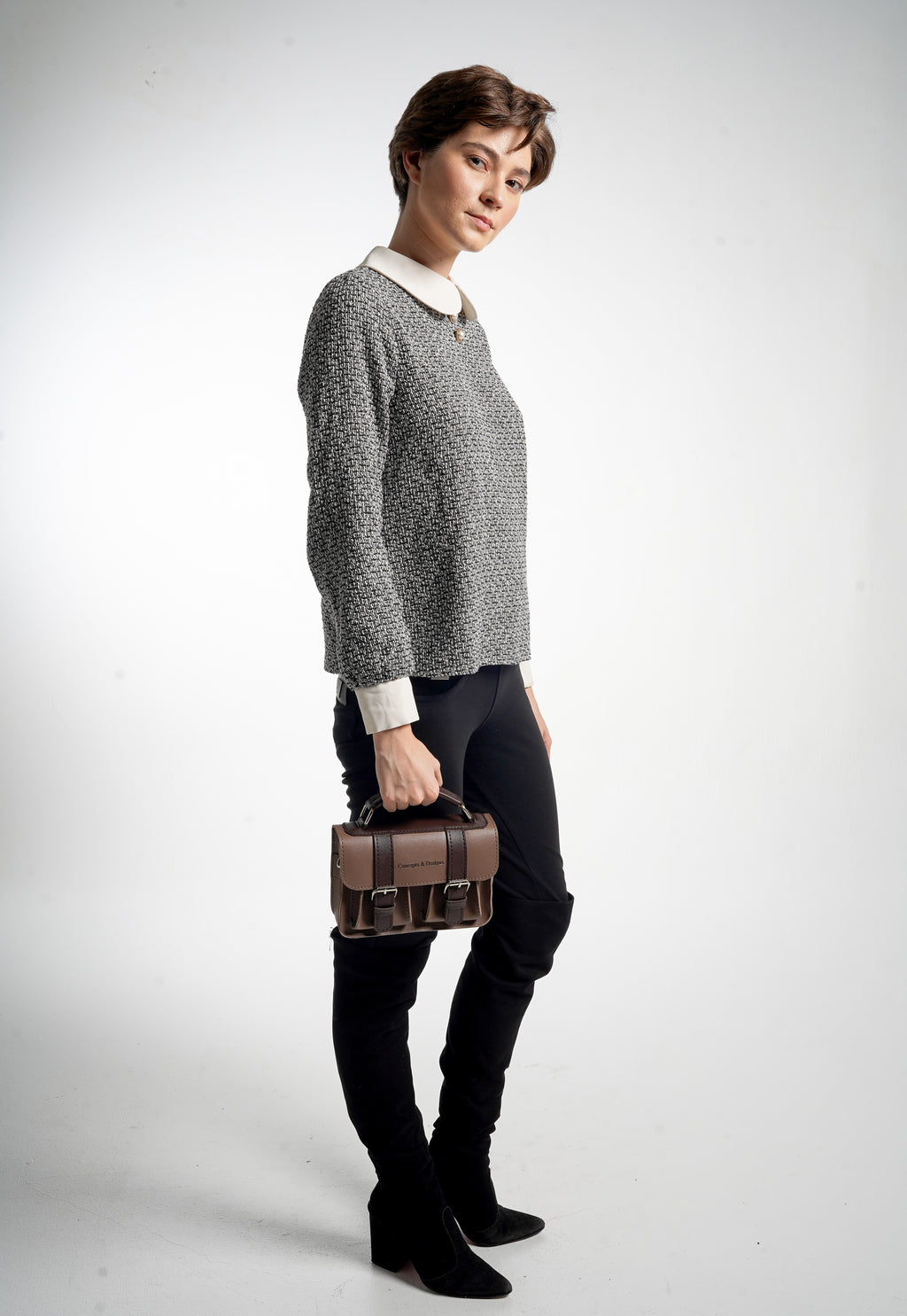 Prague Mini Crossbody Purse Bag Umber