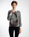 Verona Crescent Shoulder Bag Brown