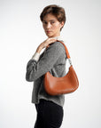 Verona Crescent Shoulder Bag Tan
