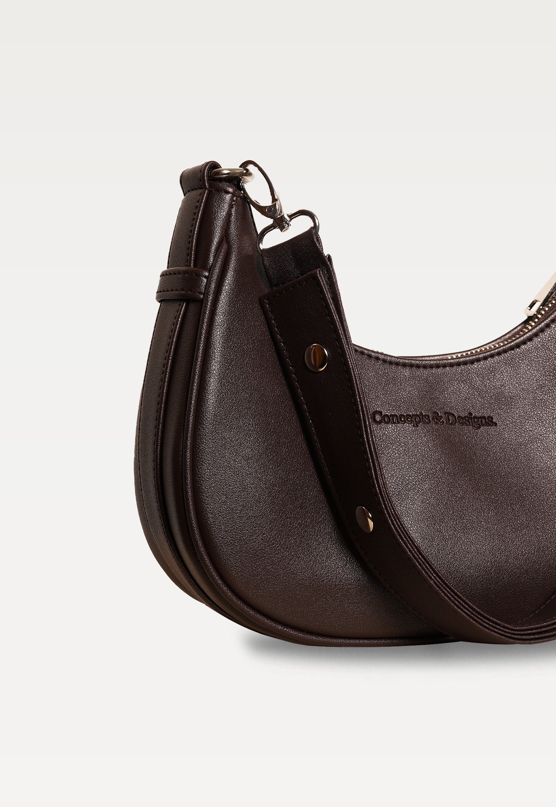 Verona Crescent Shoulder Bag Brown