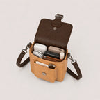 Brown and beige bag with contents inside on a white background
#color_affogato