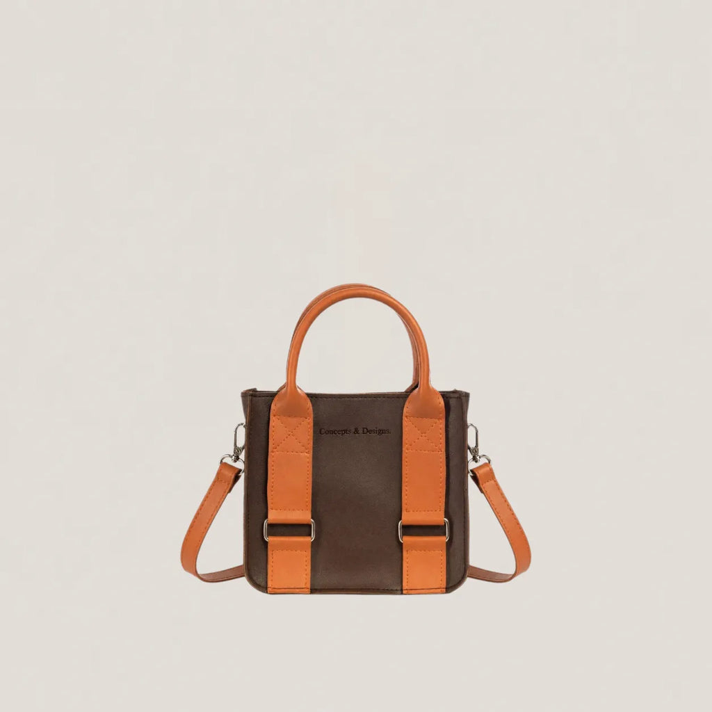 Brown and tan color mini bag
#color_espresso
