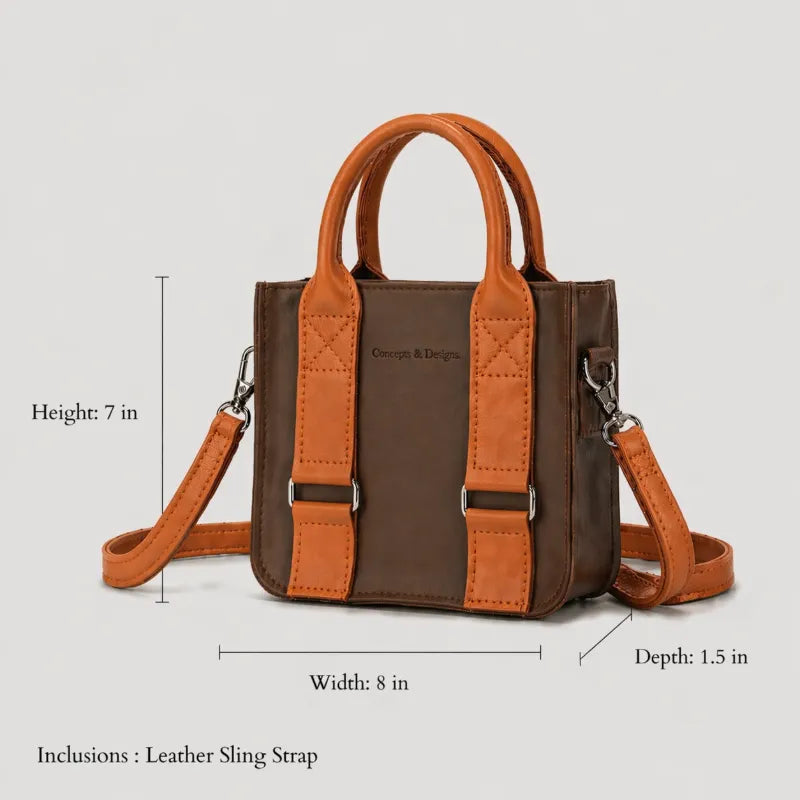 Size chart for Cairo Mini Top Handle Bag