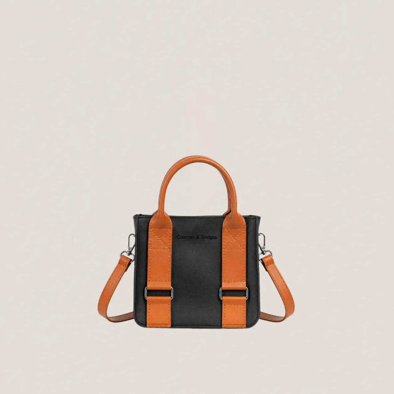 black and tan color mini bag
#color_fusion
