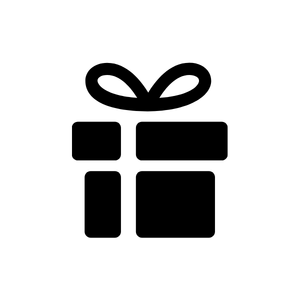 Icon of a person with a backpack and a gift box, possibly indicating travel or gift-giving.