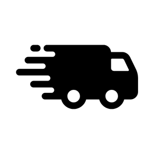 Icon of a delivery truck with a clock, symbolizing time-sensitive shipping.