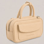 Beige elongated mini bag close up
#color_light beige