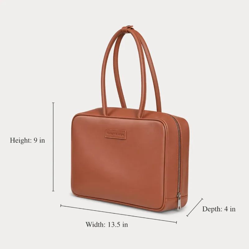 Size chart for Linz Box Satchel Top Handle Bag