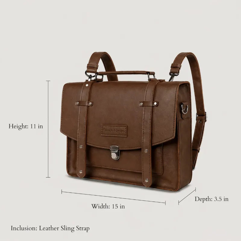 Size chart for Milan Convertible 3 in 1 Bag