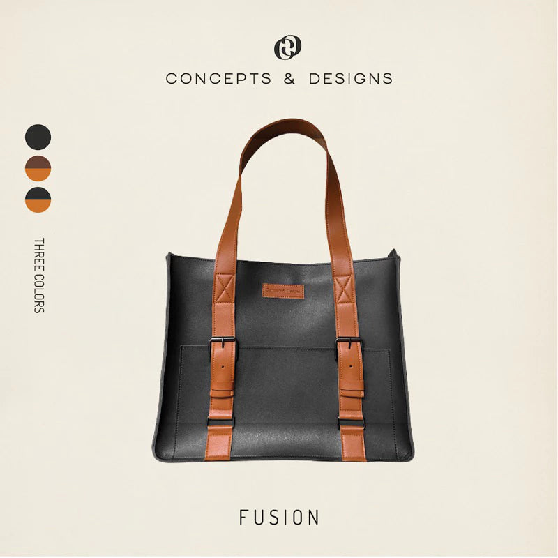 Brussels Expandable Office Leather Tote Bag / Laptop Bag