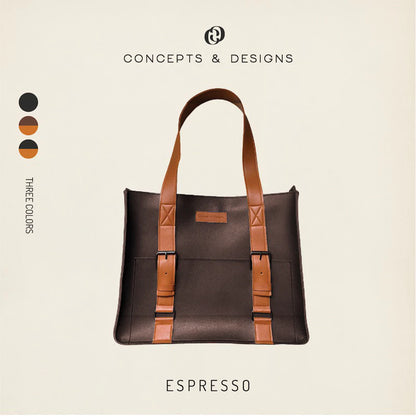 Brussels Expandable Office Leather Tote Bag / Laptop Bag