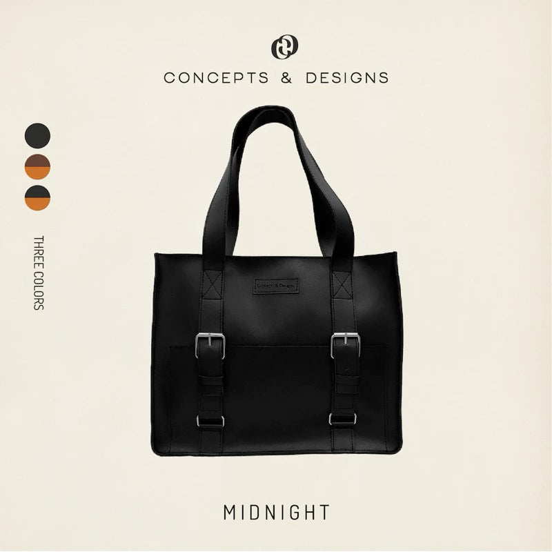 Brussels Expandable Office Leather Tote Bag / Laptop Bag