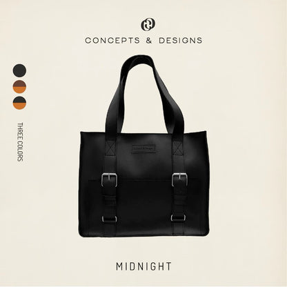 Brussels Expandable Office Leather Tote Bag / Laptop Bag